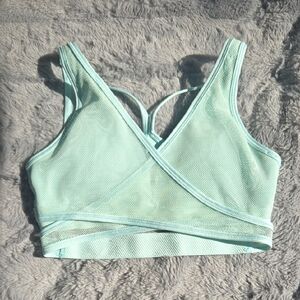 Nike Light Green Mesh Sports Bra